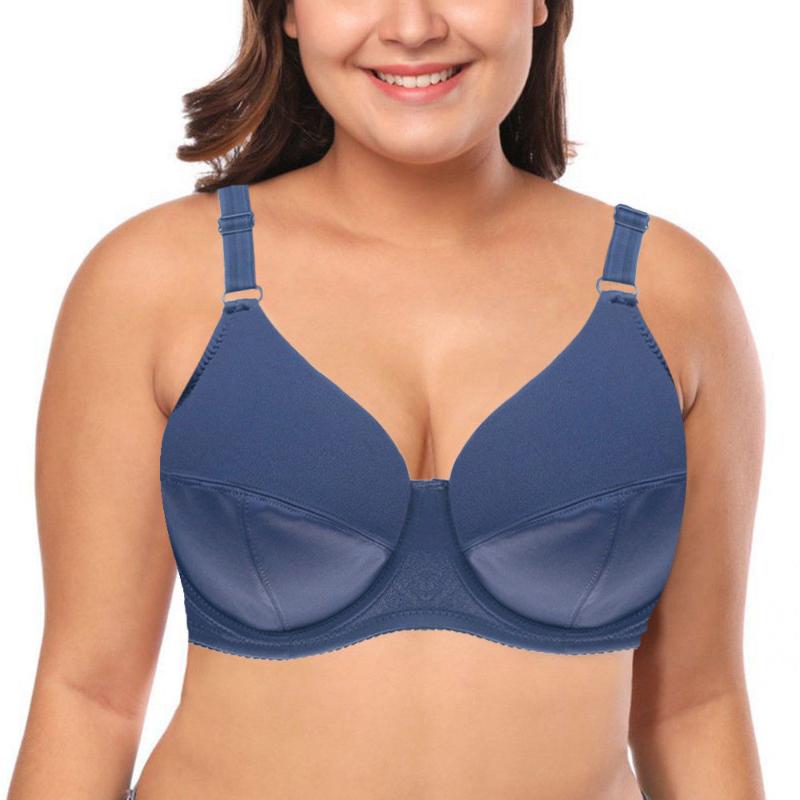 

Bras Telimussto Big Size For Women Unlined Underwire Bassiere Plus Bra Top 40 42 44 46 48 50 52 54 DD E F FF G Cup, Black