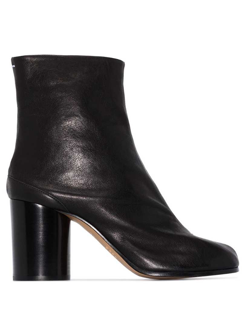 

Boots Women Shoes Paris Tabi 80 Ankle Black Genuine Leather, As pic