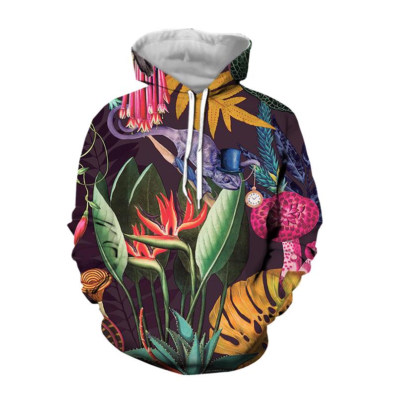 

Men's Hoodies & Sweatshirts LIASOSO 2022 Vintage Hoodie Men 3D Color Print Streetwear Harajuku Fashion /Sweatshirt/zip Clothing, Black