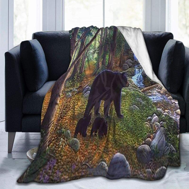 

Flannel Blanket Bear River Autumn Personalized Lightweight Cozy Bed Soft Throw Fits Couch Sofa Suitable For All Blankets