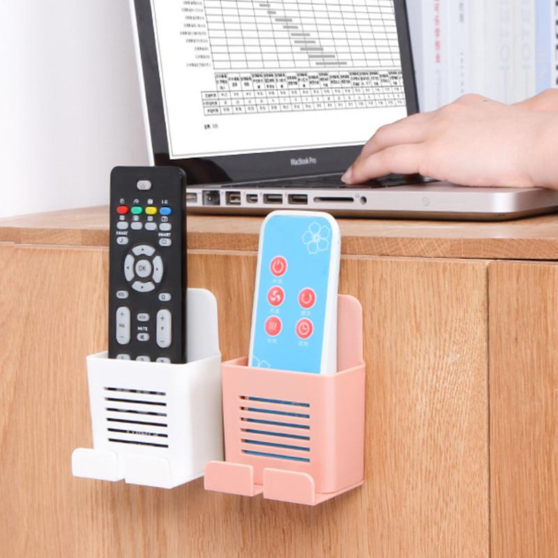 

Hooks & Rails Universal Wall Mount Charger Phone Holder Stand Remote Control Hanger Base Support Hook Hanging Storage Box Rack Home Organize