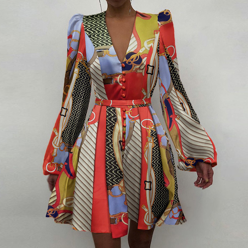 

Sexy Women V-neck Silk Satin Dress Women 2021 Spring Long Sleeve A-Line Mini Dress Elegant Solid Long Sleeve Party Dress, Blue
