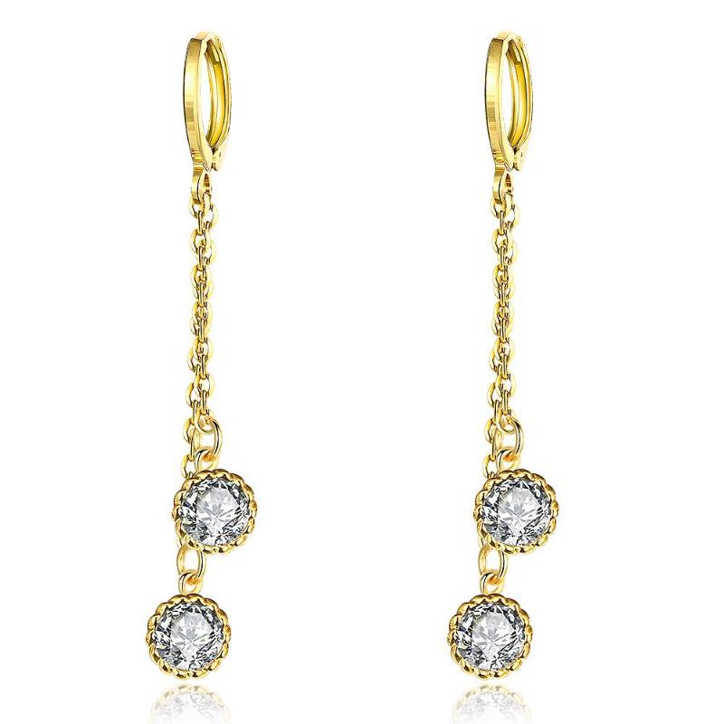 

Dangle & Chandelier Arrival Gold Color Earrings For Women Senhoras Brincos Cute Style Hyperbole Design Wedding Decoration