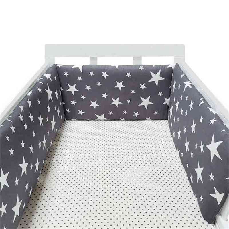 

baby nursery Nordic Stars Design Baby Bed Thicken Bumper Crib Around Cushion Cot Protector Pillows borns Room Decor 210812