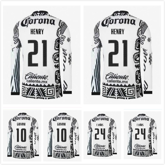 

Long sleeve 21 22 Club America Soccer Jerseys Liga MX Home Away Third American White soccer jersey football shirts Camisas de Futebol