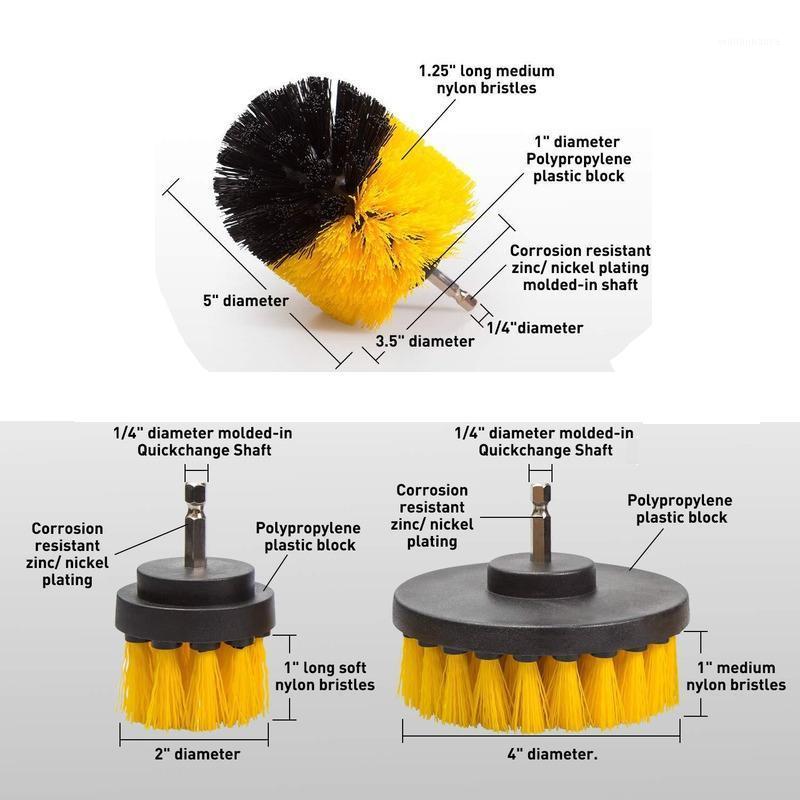

Car Sponge 3pcs/Set 2/3.5/4'' Electric Power Scrubber Brush Set For Drill Cleaning Cordless Attachment Kit