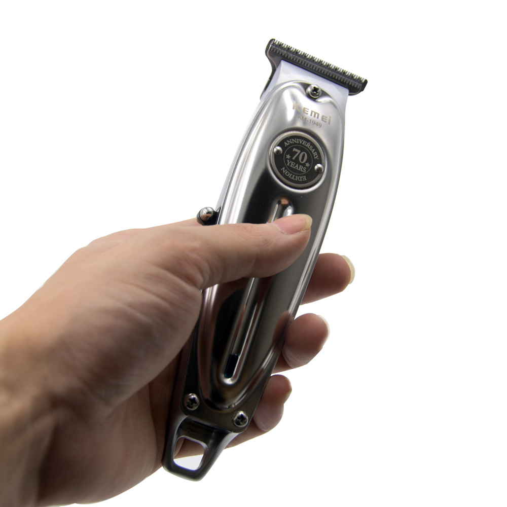 

Kemei New All Metal Professional Hair Clipper Men USB Electric Cordless Hair Trimmer T-Blade carving Bald head Hair cut Machine