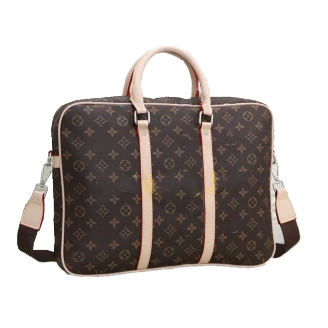 

New European and American fashion bag classic old flower business briefcase versatile handbag shoulder leisure