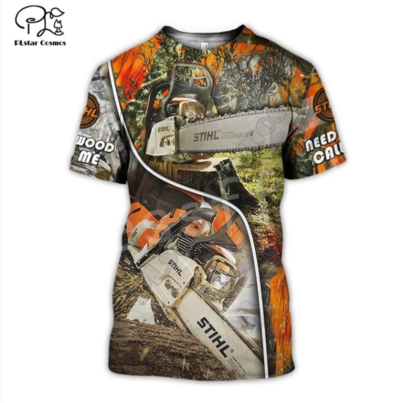 

PLstar Cosmos Worker instrument Tools Chainsaw Harajuku t shirts 3D Printed Shorts sleeves T-shirts Men for Women tops style-3 210708, 13
