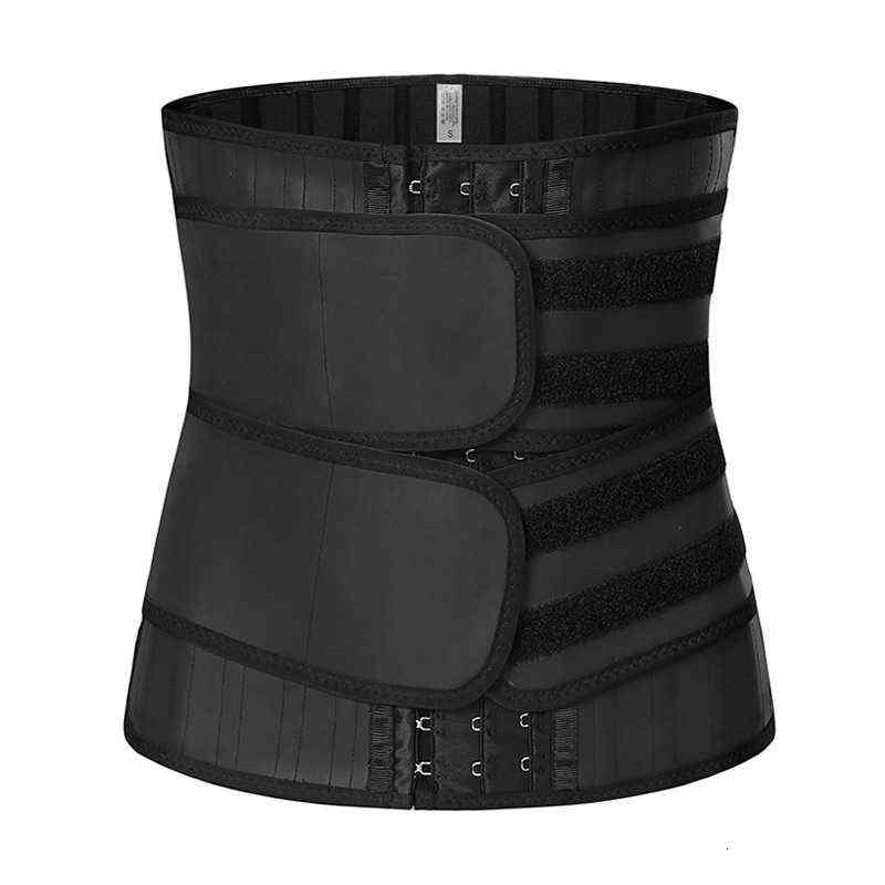 Luxury Women's Shapers 8558# Latex Sweat Waist and Abdomen Sports Figure Manager 25 Bone Rubber Band Belt Body Shaping Cloth-image-737402330