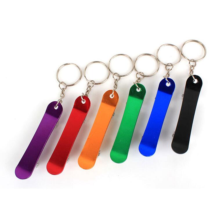 

Multifunction Outdoor Openner Adorable Skateboard Metal Bottle Opener Keychain Keyring Beer Bar Tool Xmasju0762