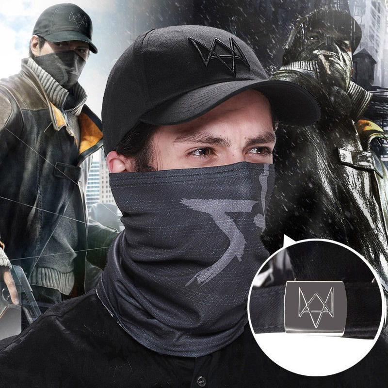 

New Quality Watch Dogs Aiden Pearce Cap Cosplay Hat Face Mask Scarf Costume