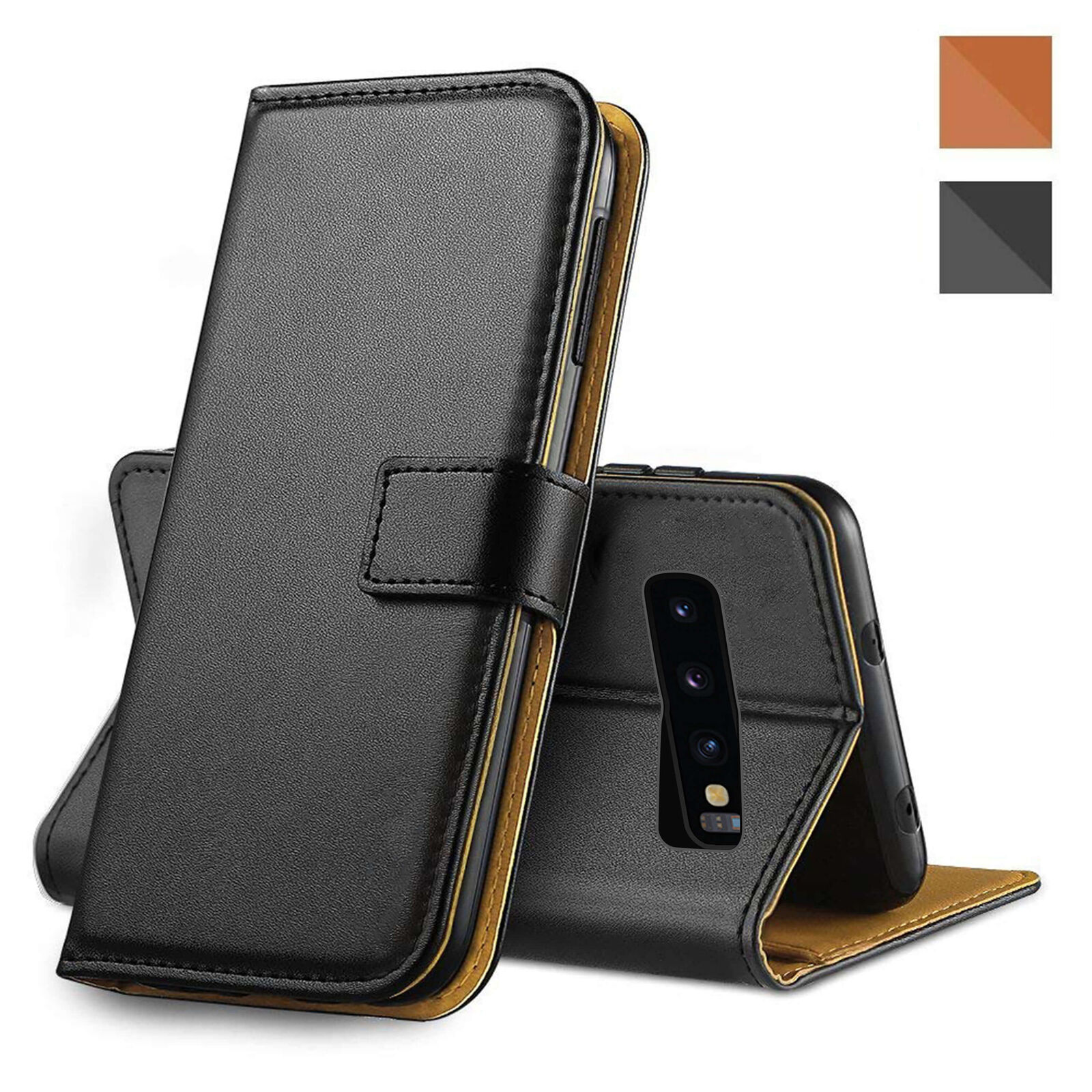 

Leather Flip Wallet Magnetic Cases Cover For Samsung Galaxy S10 Plus S9 S8 s21 S20 S21Ultra case, Brown