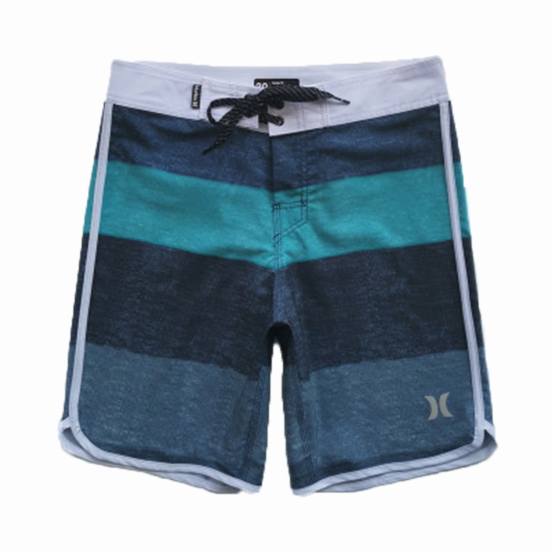 

Hurley Striped Print Men Swimming Beach Shorts Large Size Swimwear Loose Mens Swim Trunks Breathable Summer