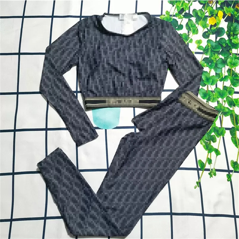 

2022 Women's Tracksuits Leisure Designer Short Sleeves Tracksuit Yoga Outfits Women Sports T Shirt Pants Full Letter Printed Leggings Pants, #5