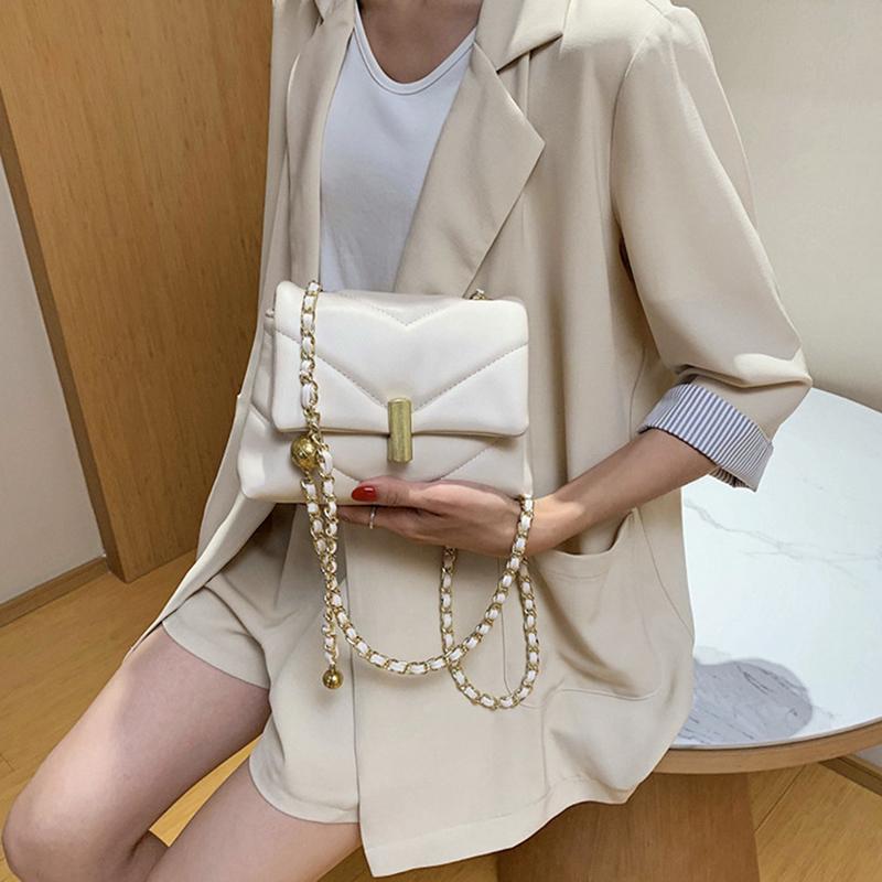 

Evening Bags High Quality Rivet Chain PU Leather Crossbody Women Fashion Shoulder Bag Small Handbags Diamond Lattice
