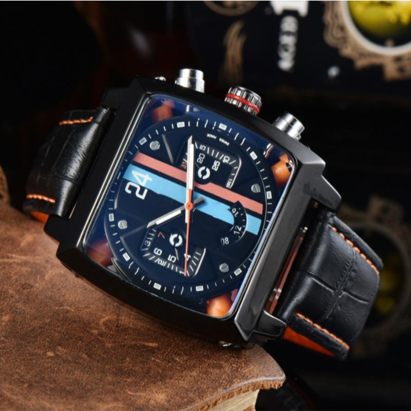 

Wristwatches Monaco-24 Top Watches For Men Tonneau Automatic Mechanical Tourbillon Watch Stainless Steel Business Heueres Clock, Black