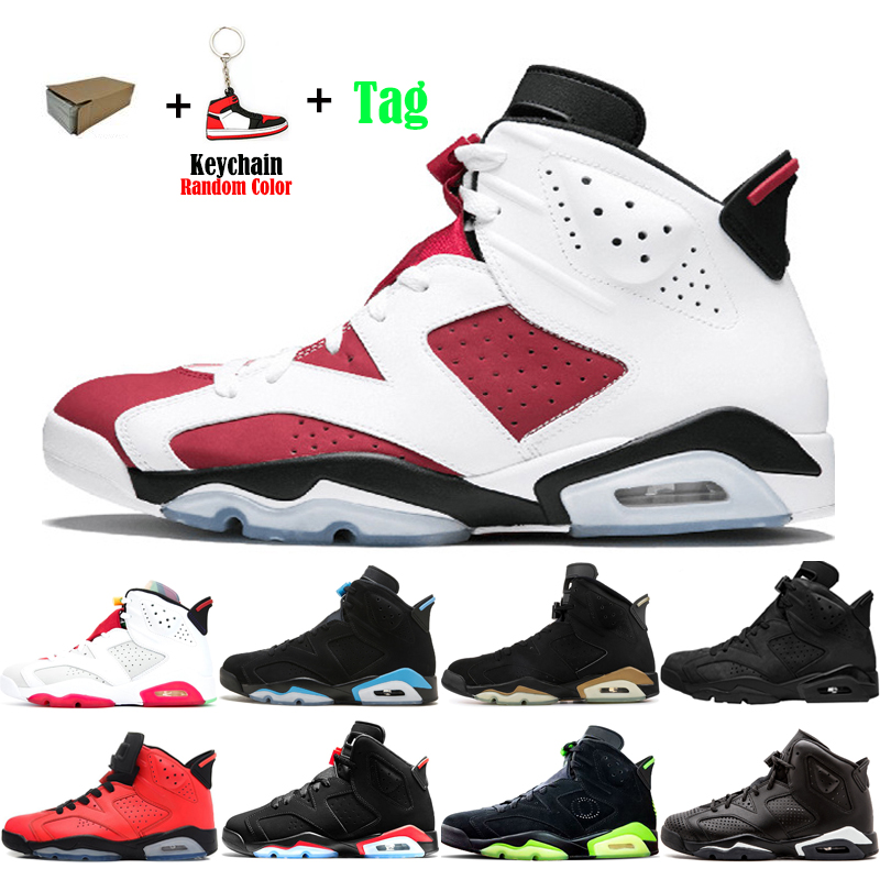 

With Box Basketball Shoes Mens Top Quality Jumpman 6 6s Womens Carmine Infrared Reflective Angry bull Triple Black Outdoor Sneakers Trainers
