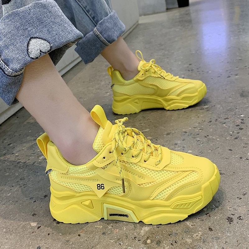 platform sneakers yellow