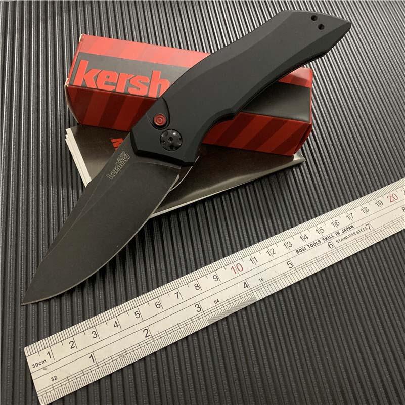

Kershaw 7100 AUTO Folding Knife 3.4" CPM-154 BlackWash Drop Point Blade Aluminum Handles Automatic knife- 7100Black