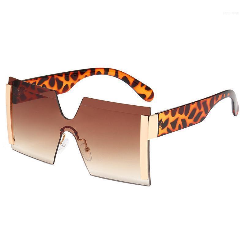 

Sunglasses 2021 Oversized Colorful Women Sexy Vintage Square Sun Glasses Rimless Eyewear Big Shades1