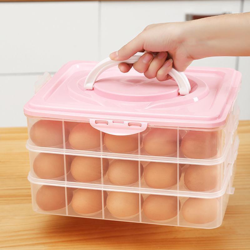 

Storage Bottles & Jars Fresh-keeping Box Transparent Multi-layer Lid Egg Refrigerator Household Kitchen Items