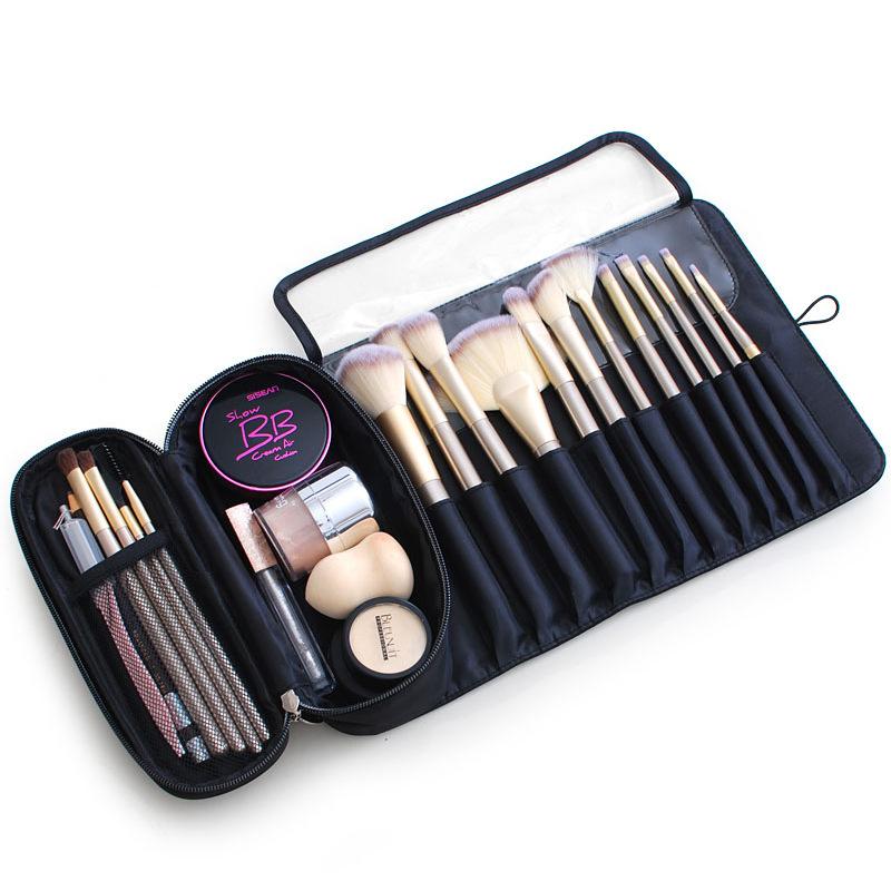 

Makeup Brush Bag Travel Cosmetic Women's Cosmetics Organizer Professional Beautician Set Bags & Cases, Black