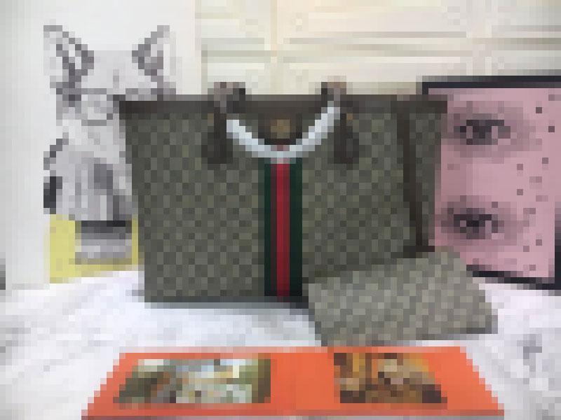 

Luxury Ophidia 631685 Ofidia Medium Tote Bag Beige Ebony Size:38x28x14cm