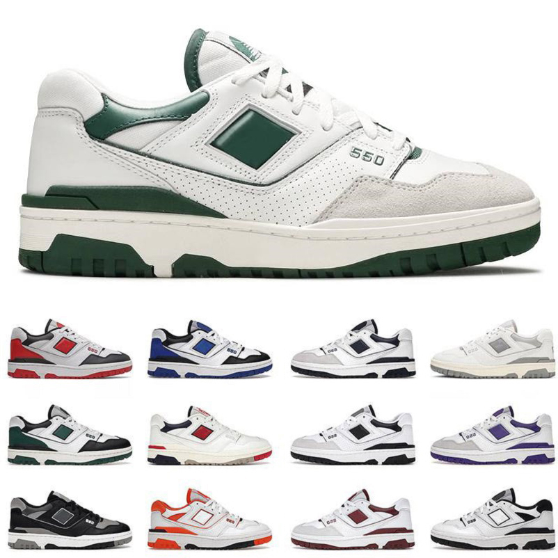 

550 BB550 B550 men women Casual Shoes Sneaker Panda White Red Auralee Sea Salt Burgundy Boston Varsity Gold Black Grey Green UNC Blue mens trainers Sports Sneakers, Color#1