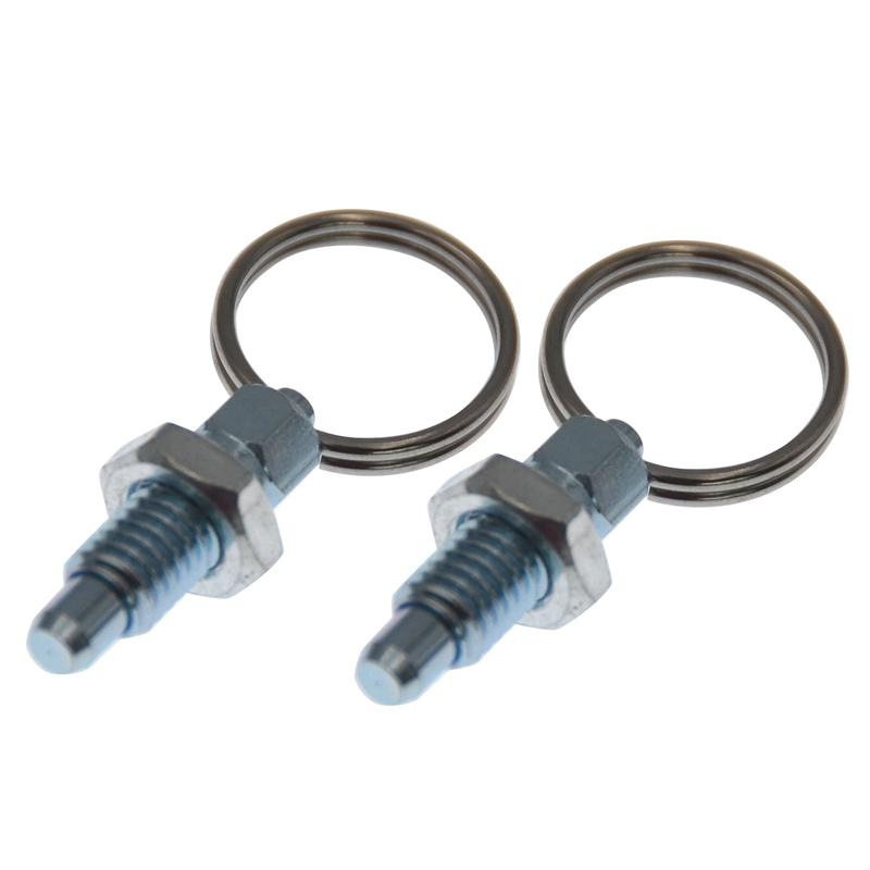 

Towel 2PCS Stainless Steel Spring Indexing Plunger With Pull Ring M6 Flat