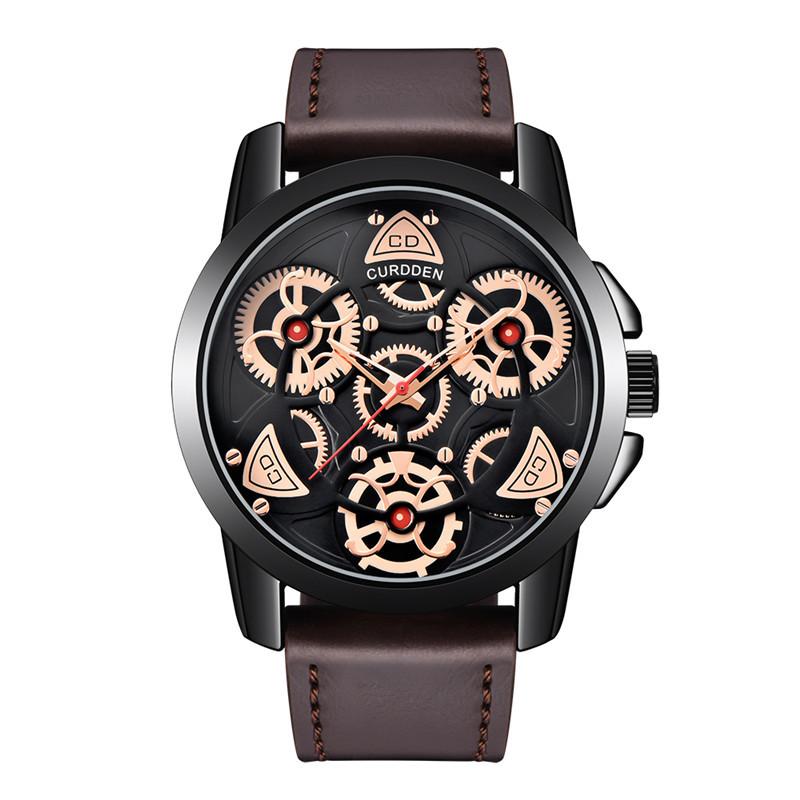 

Wristwatches Watch Men's Fashion Belt Small Dial Decorated Quartz Man, Black