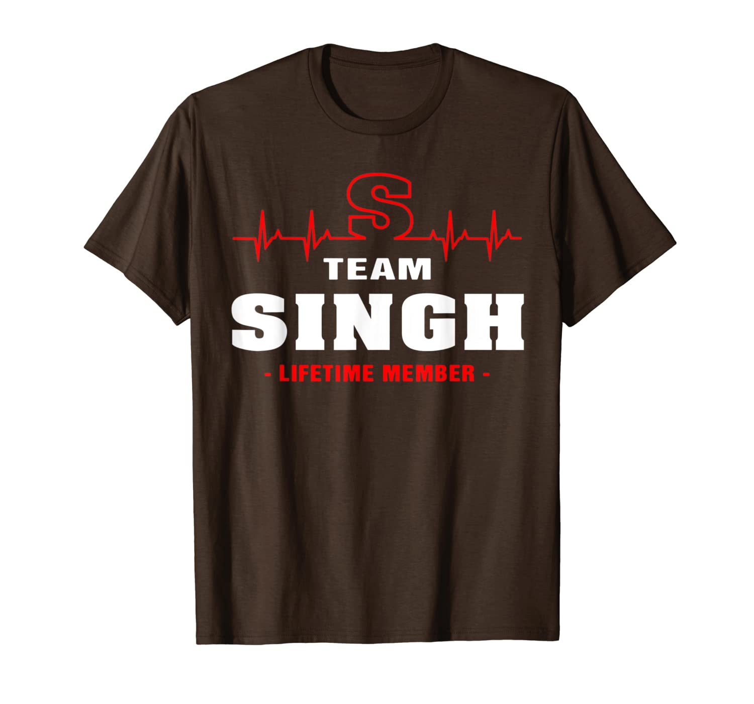 

team singh lifetime member shirt surname, last name gift t-shirt, White;black
