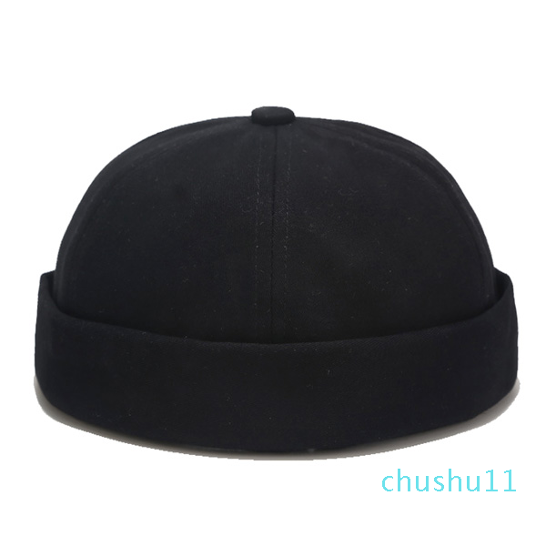 

luxury- Solid Cotton Short Street Docker Skullies Beanies Miki Men Winter Hats For Women Caps Men Brimless Sailor Biker Bonnet Hat Cap