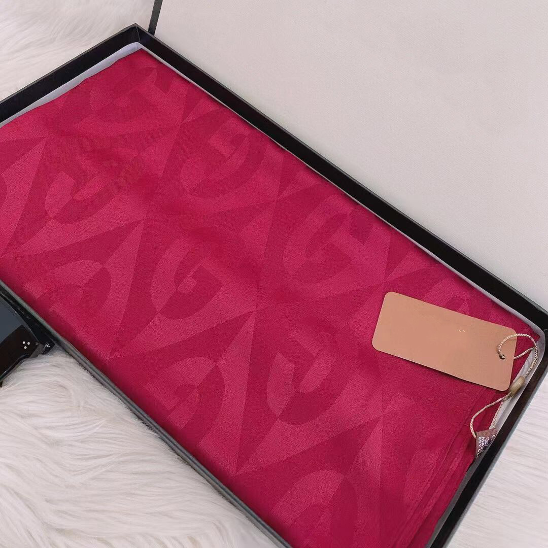 

Luxury Scarf Fashion silk and chiffon shawl Classic big G yarn-dyed scarfs 180*70cm