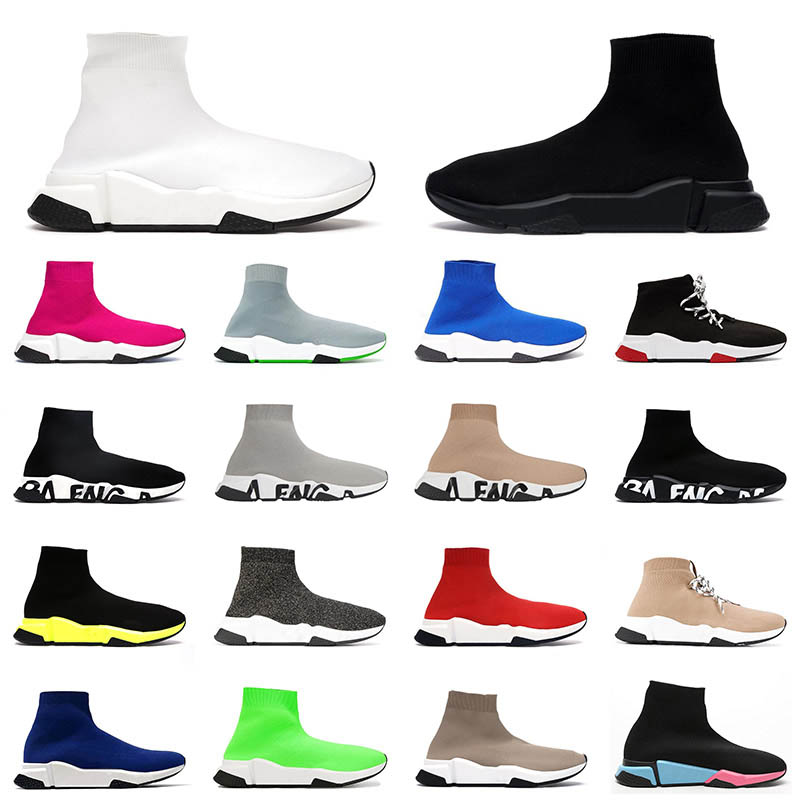 

Balenciagas Socks Shoes 17FW Paris Casual Sports Black White Designer Triple Beige Mens Women Graffiti Fashion Trainers Sock Boots 36-45, 21