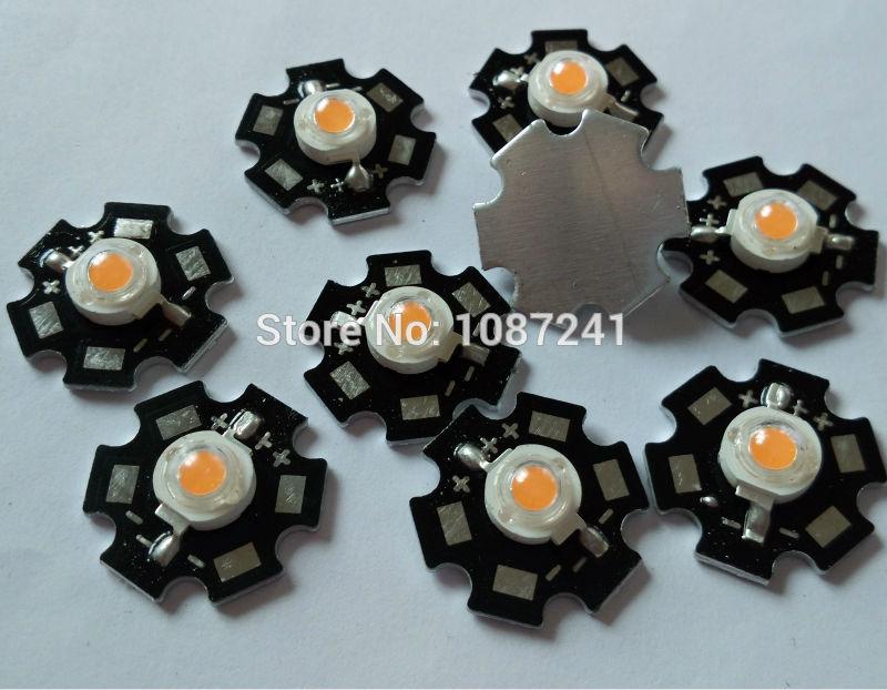 

100pcs 3W Broad Full Spectrum Led Grow Chip With PCB Star Lights Diode 400-840nm For Indoor Plant Growing Free Ship