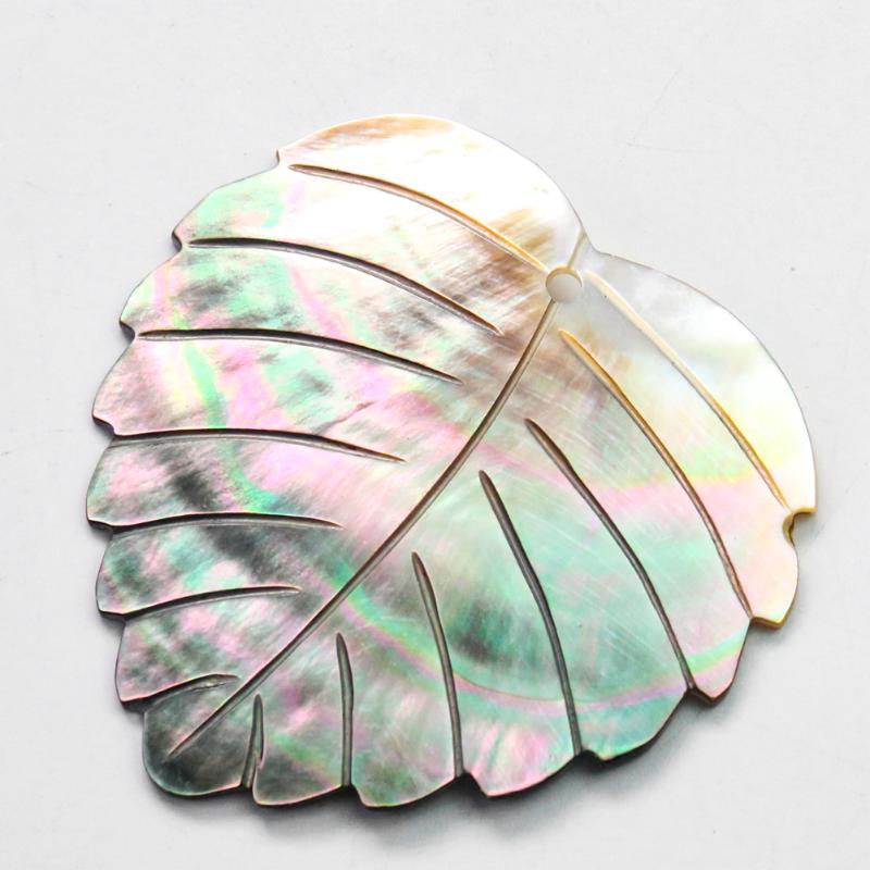 

Charms 1pcs Natural Black Tahiti Lip Sea Shell Leaf Handmade DIY Earrings Dangle Necklace Pendant Jewelry Making Accessories