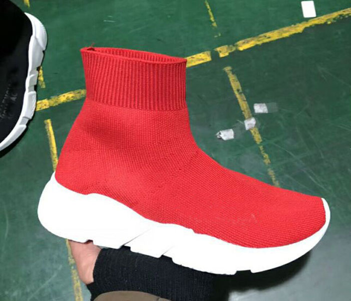 

High Quality Unisex Casual Shoes Flat Fashion Socks Boots Woman New Slip-on Elastic Cloth Speed Trainer Runner Man Shoe Outdoors,size 36-45, Black/white