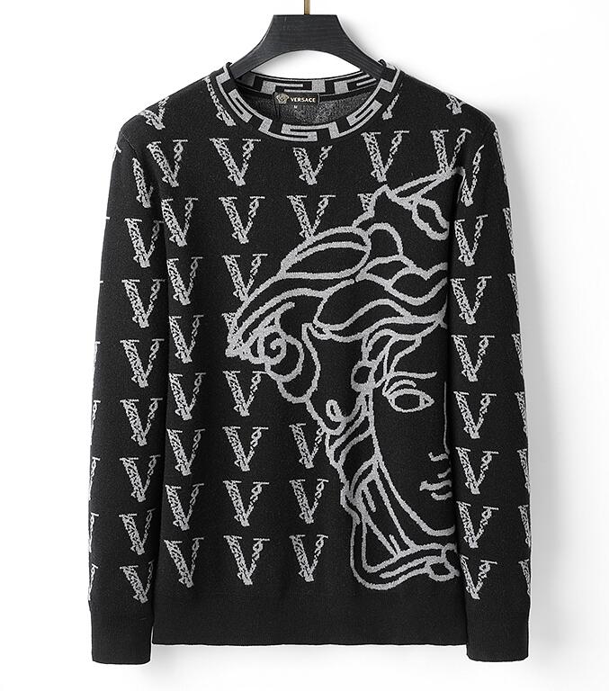 

Men's Designer Sweaters Hoodies Womens Casual Round Neck Long Sleeve Sweater wool blend Black Size M-3XL