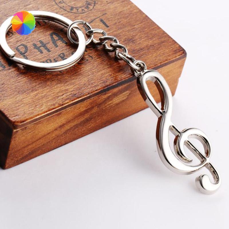 

Keychains 1Pcs Alloy 3D Music Note Musical Key Rings Trendy Chain For Women