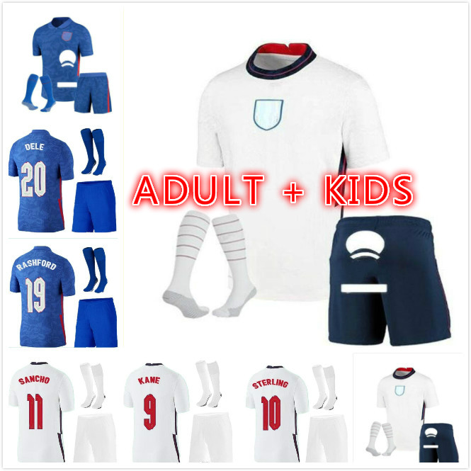 

Men+kids kit 21 22 kane STERLING SANCHO Home Away soccer jerseys 2021 2022 NGLAND RASHFORD DELE football shirts