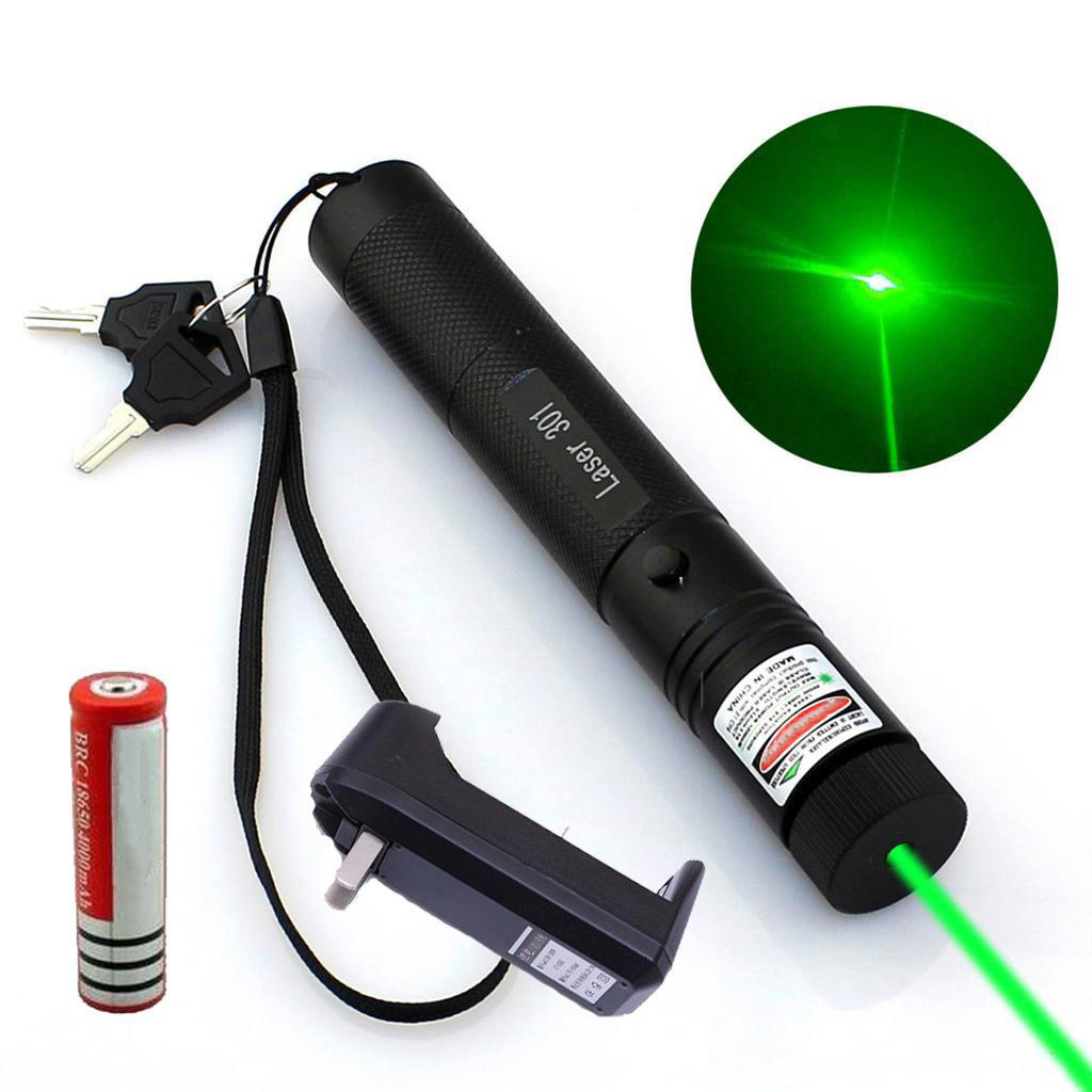 

Remote Military Green Laser Pointer Pen Powerful Cat Toy+18650 Battery+Charger DZ25