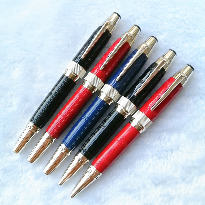

Luxury Roller Ball/Ballpoint/Fountain pen Great Writer Edition Antoine de Saint-Exupéry Signature red/Blue/Black Resin Writing office supplies with Serial number, The color of the diamond is random