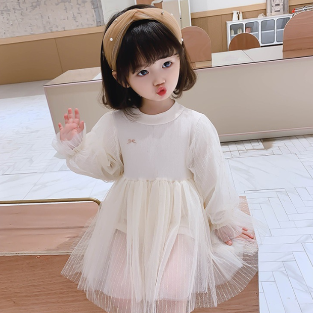 

Cute Baby Girl 2021 Autumn Dresses For Girls Long Sleeve Tulle Tutu Dress Kids Children Party Dance Clothes vestidos, Black