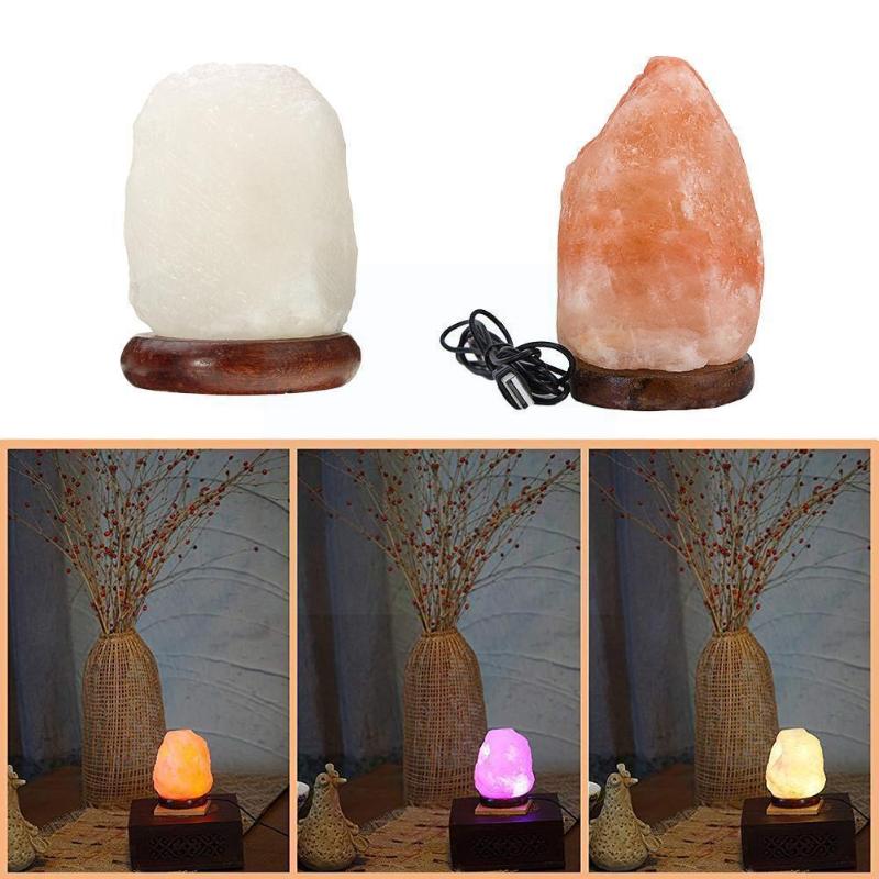 

Night Lights House Natural Hand Carved Usb Wooden Base Himalayan Purifier Crystal Air Light Dimmer Switch Rock N V7y6