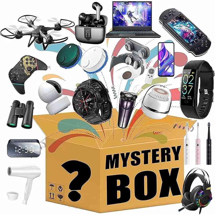

mystery box lucky boxes mysterious random products there is a chance to open such as drones smart watches gamepads digital cameras and more4
