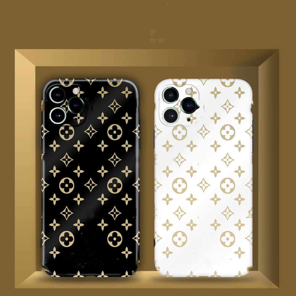 

Top brand gold writting design phone cases For iPhone 12 promax 12pro 11 XS Max XR X 8 Plus come with box