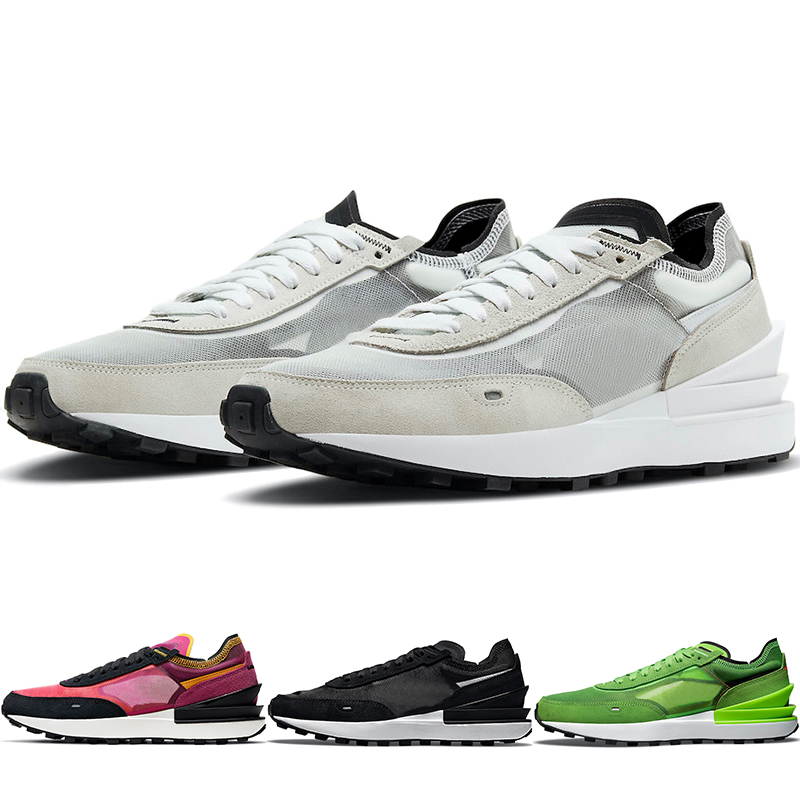 

2021 Waffle One Type Active Fuchsia Mens Running Shoes Summit White Electric Green Coconut Milk Crimson Royal Women Sneakers DA7995-600 DA7995-001, Sao-9