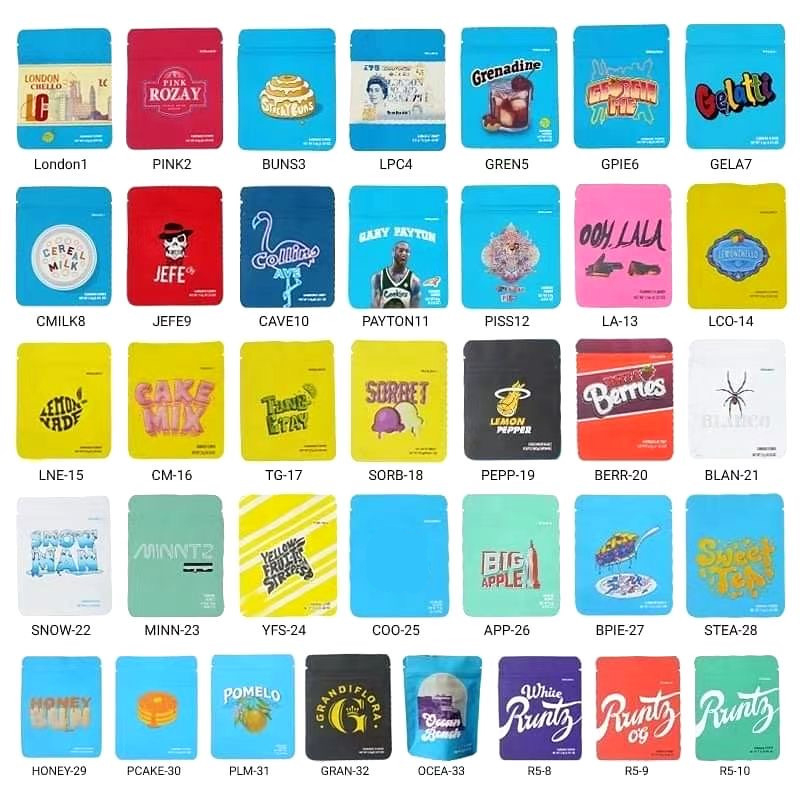 

Packaging Bags Dry Herb Vape Flower California SF White Runtz Collins Ave Pink Rozay The Soap Kush Animal Minntz Seed Junky Genetics