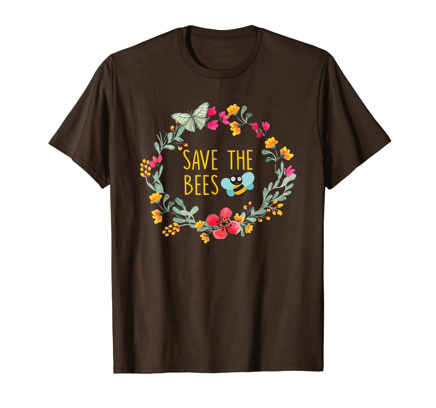 

save the bees t-shirt nature lovers gift, White;black